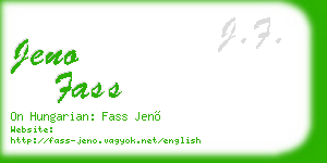 jeno fass business card